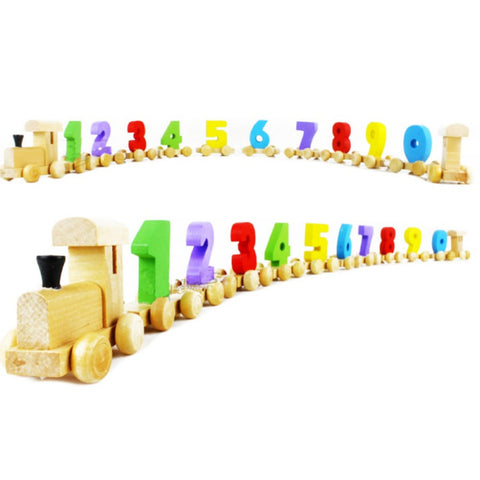 Wooden Number Train Traffic Railway