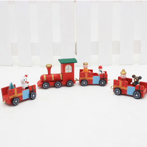 Wooden Mini Christmas Toy Train
